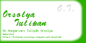 orsolya tulipan business card